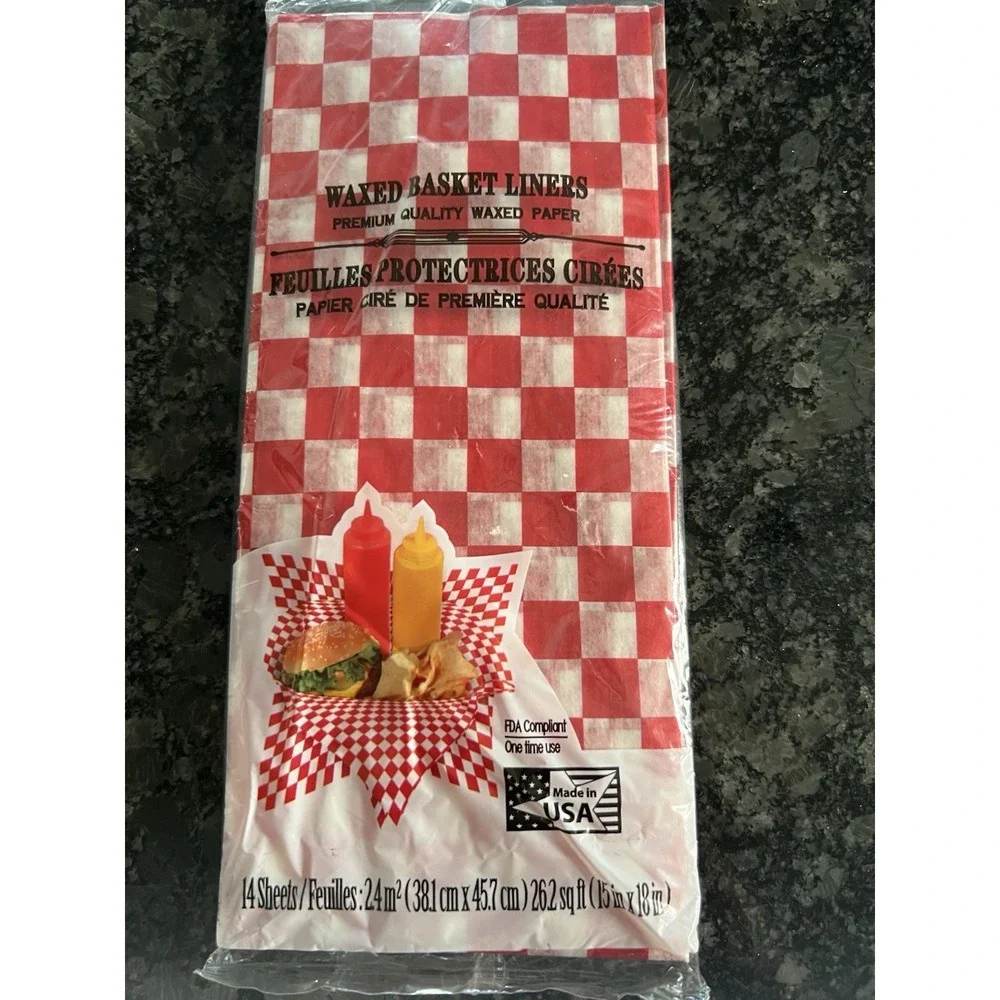 Complete Picnic Disposable Party Bundle‎ Red White Gingham Checkered Tableware